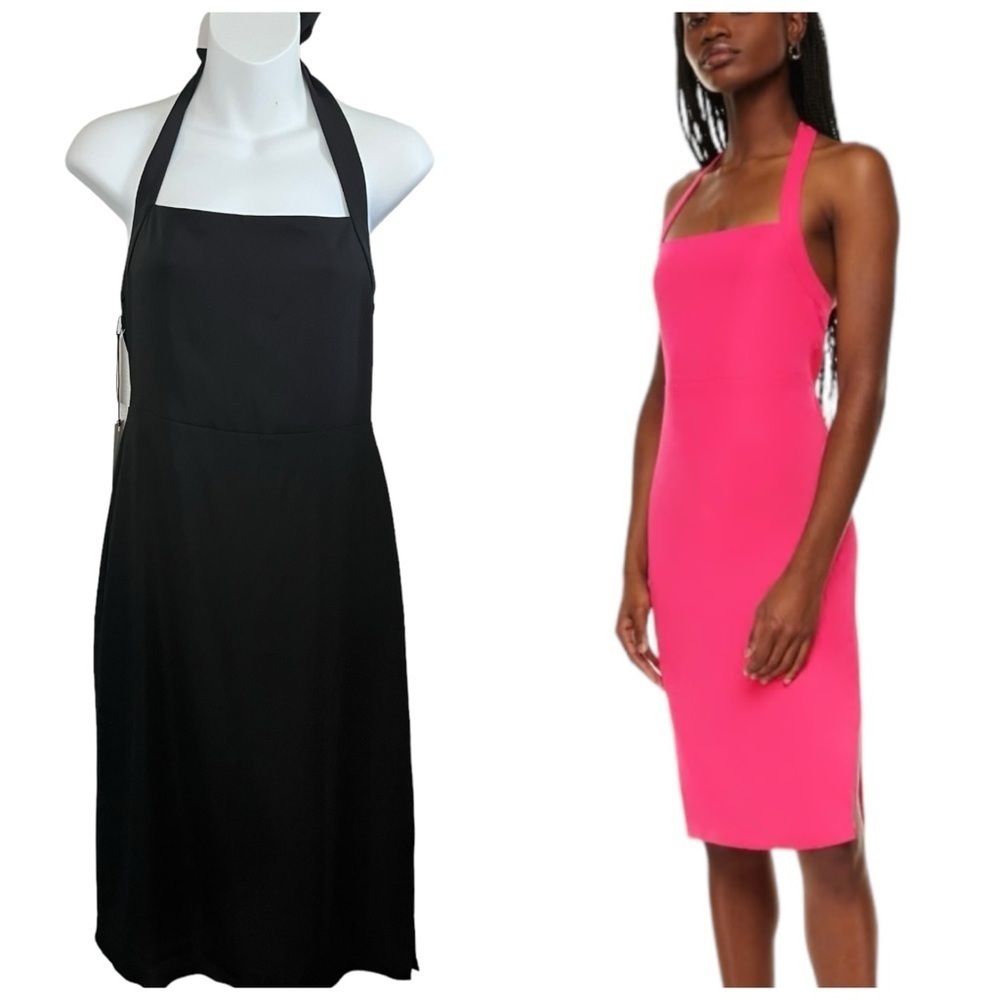NWT Aritzia Babaton Regent Halter Top Slide Slit Midi Dress